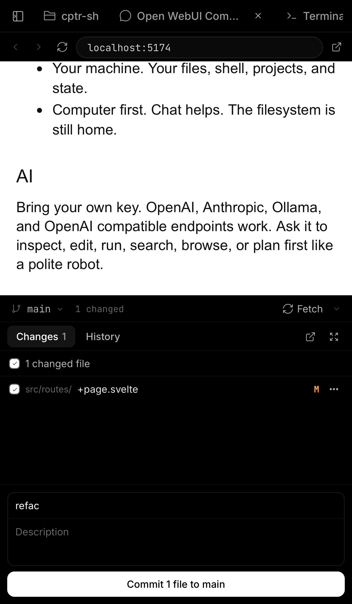 Screenshot of cptr on a phone