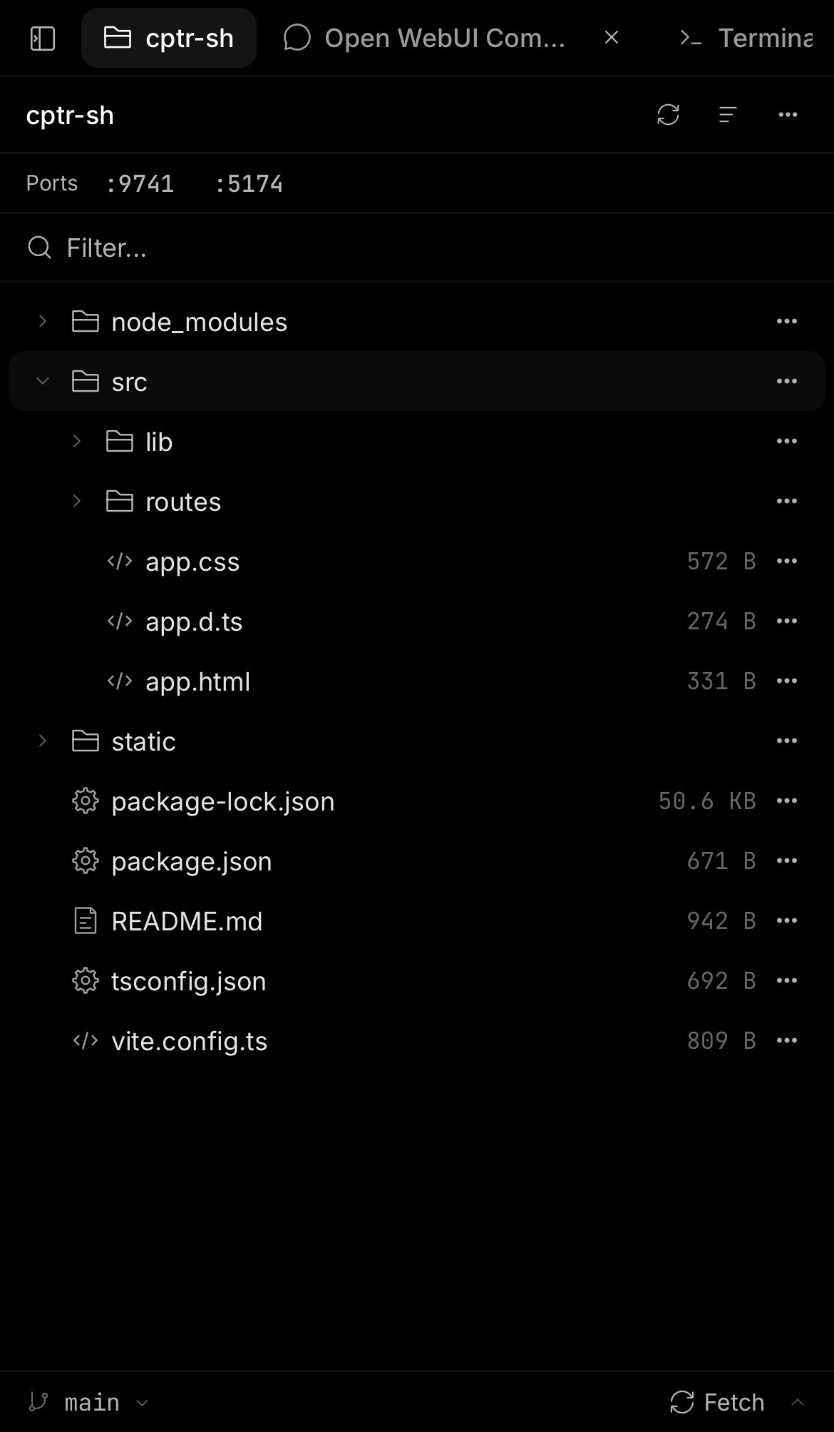 Screenshot of cptr on a phone